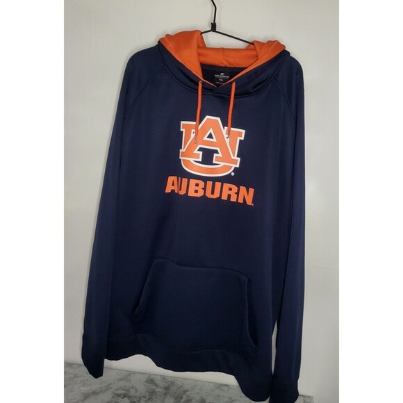 Auburn University Tigers Hoodie Sweatshirt Men’s 2XL  Blue Navy Logo Champion - Picture 1 of 7